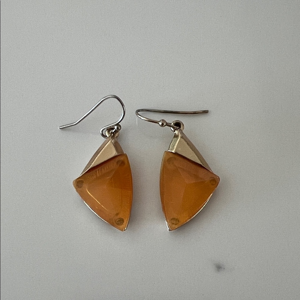 Vintage Orange Dangle Earrings